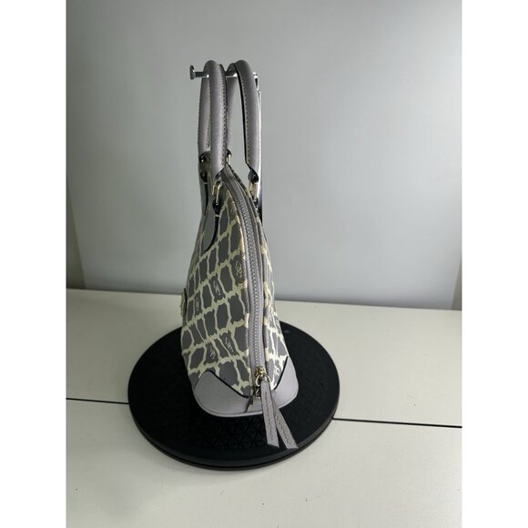 Dooney & Bourke Sanibel Gray Lattice Design Satchel Bag - Picture 3 of 12